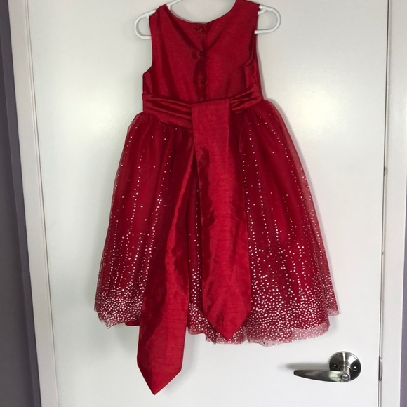 Red & Silver Toddler Special Occassion Dress - Picture 2 of 3